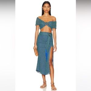 House of Harlow 1960 x REVOLVE Tropical Matching Top and Skirt Set in Blue Multi